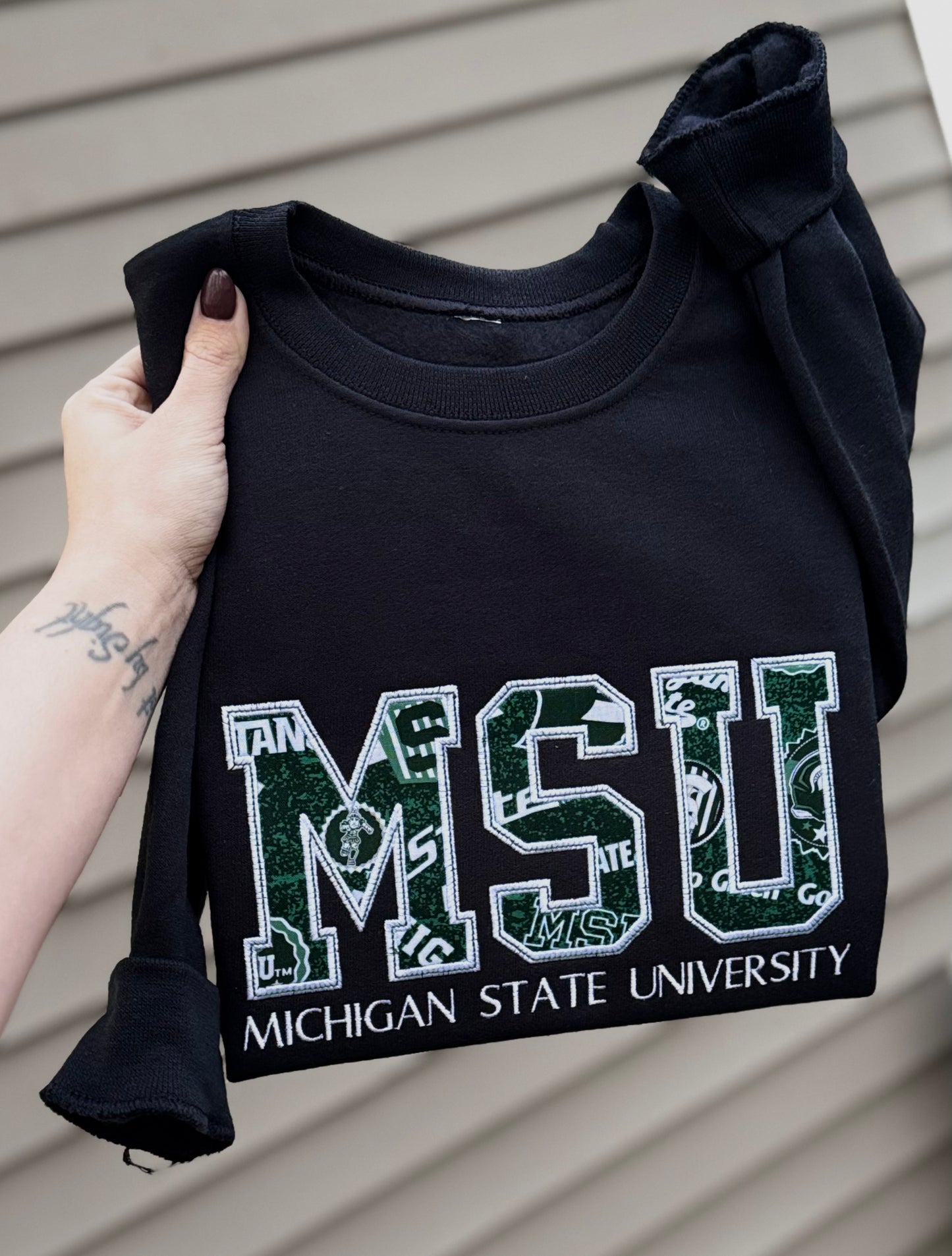 Embroidered YOUTH MSU crewneck