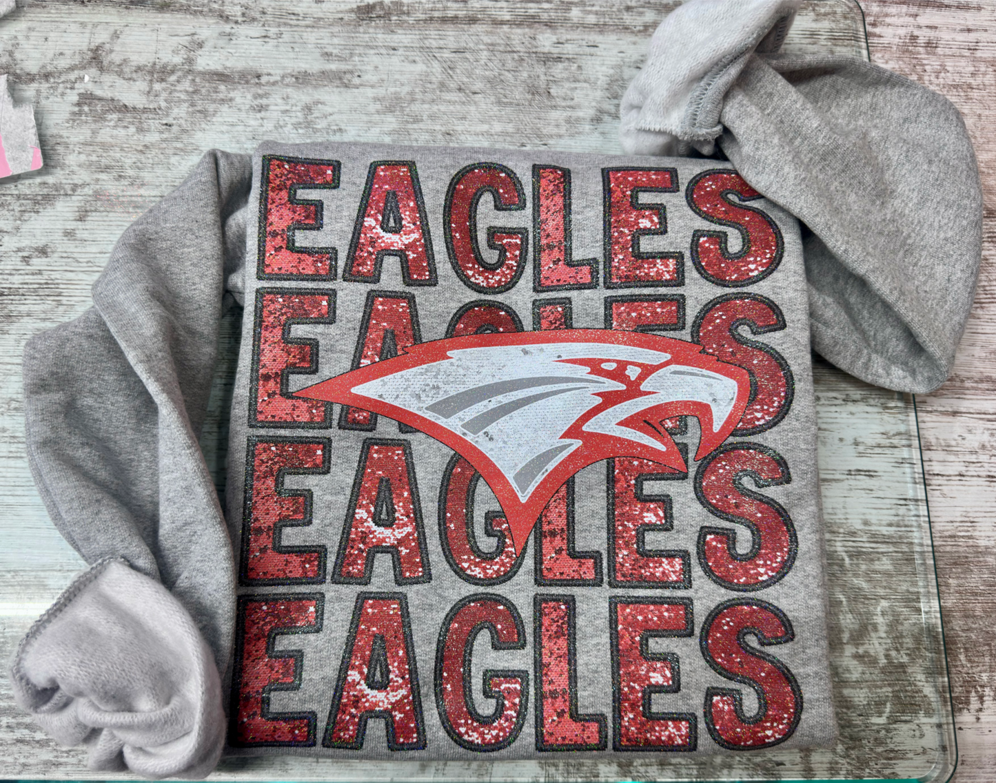 Eagles Faux Embroidered/Sequin