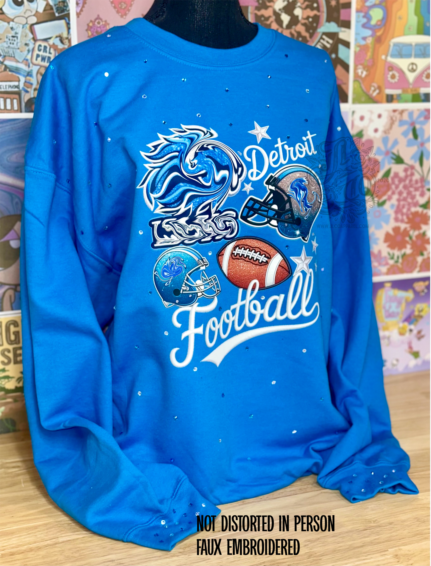 Rhinestone Faux embroidery