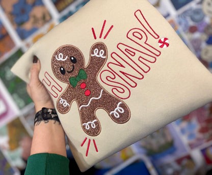 Embroidered OH SNAP crewneck