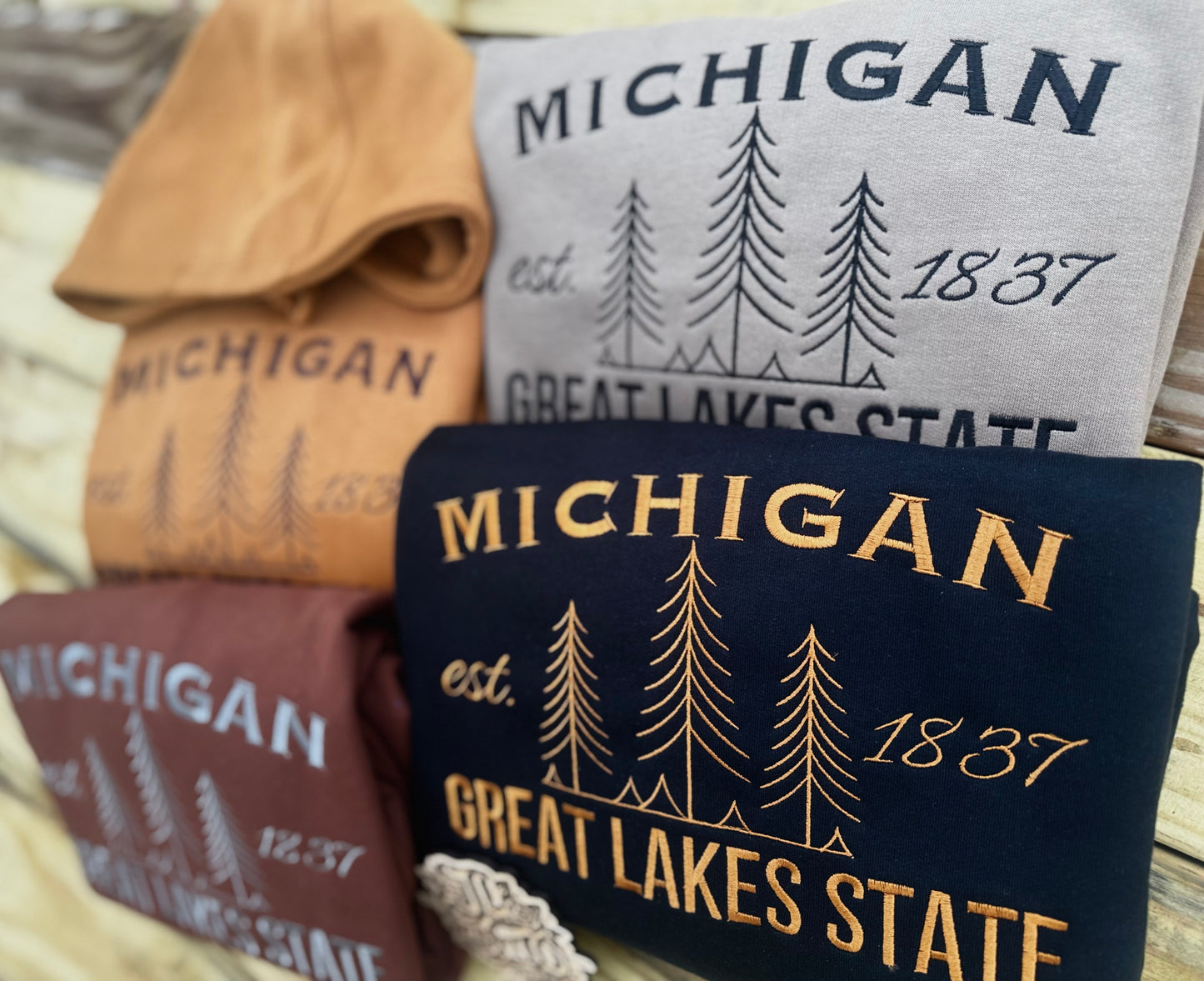 Embroidered MI Great Lakes