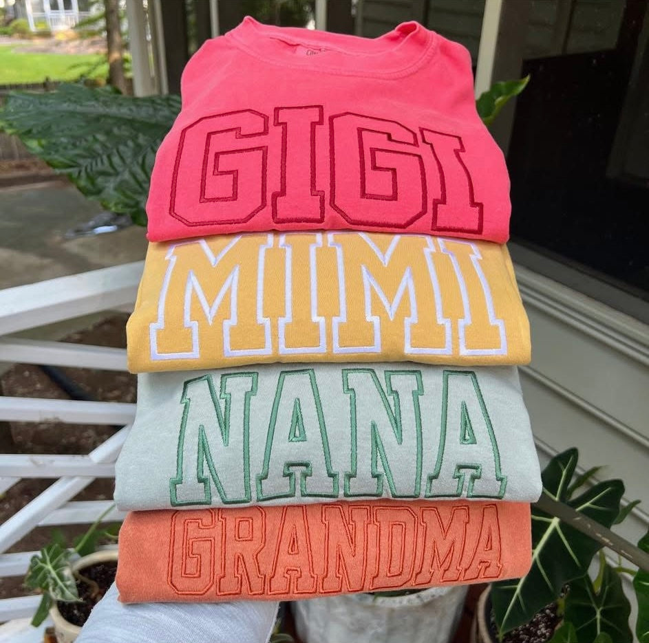 Embroidered custom comfort colors crewneck