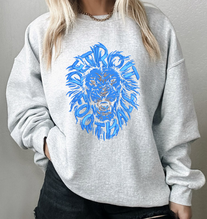 Embroidered D Football Crewneck