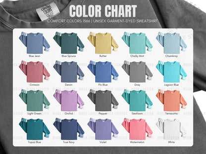 Embroidered custom comfort colors crewneck