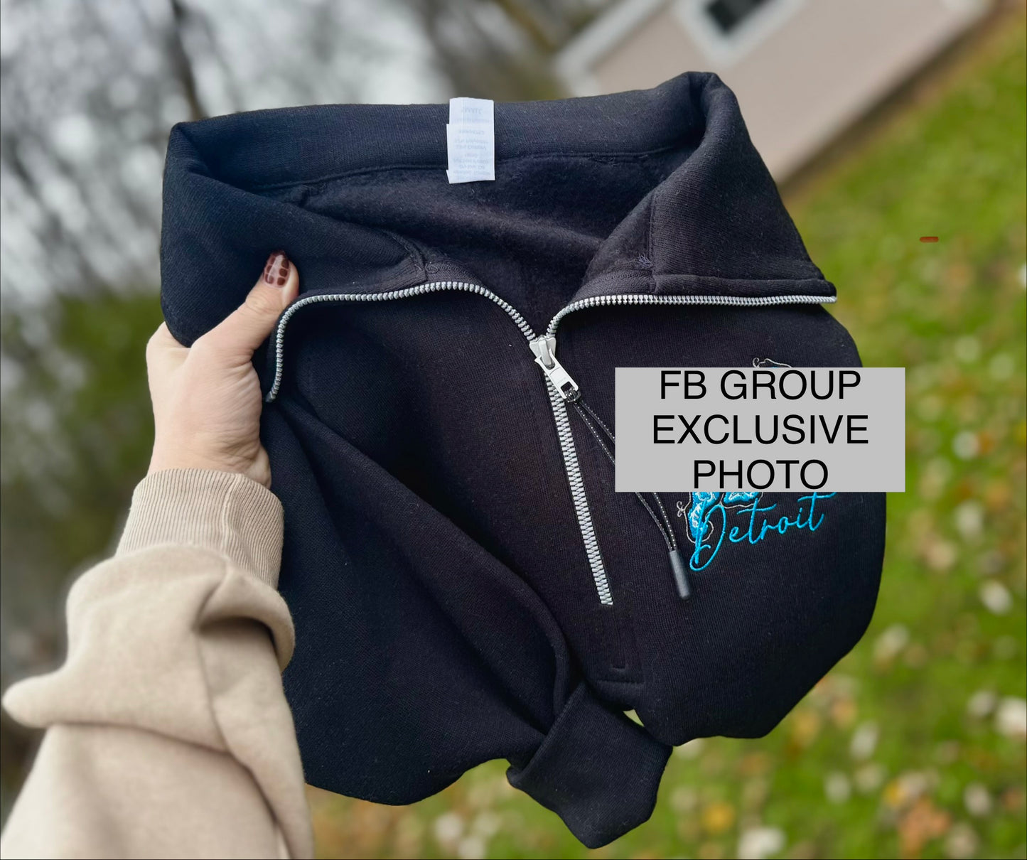 Embroidered Detroit 1/4 zip