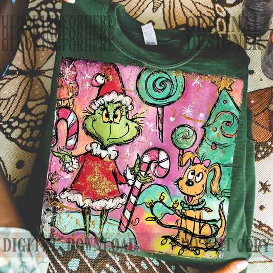 Green guy dog preppy