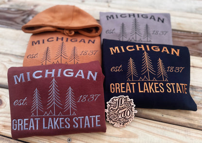 Embroidered MI Great Lakes