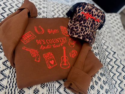 Embroidered hat & crewneck combo