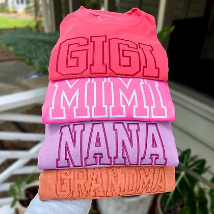 Embroidered custom comfort colors crewneck