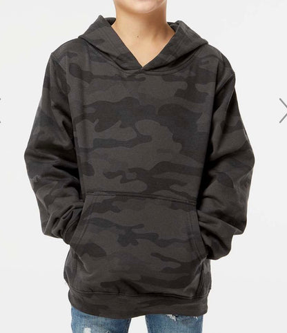 YOUTH-Embroidered mascot puff hoodie