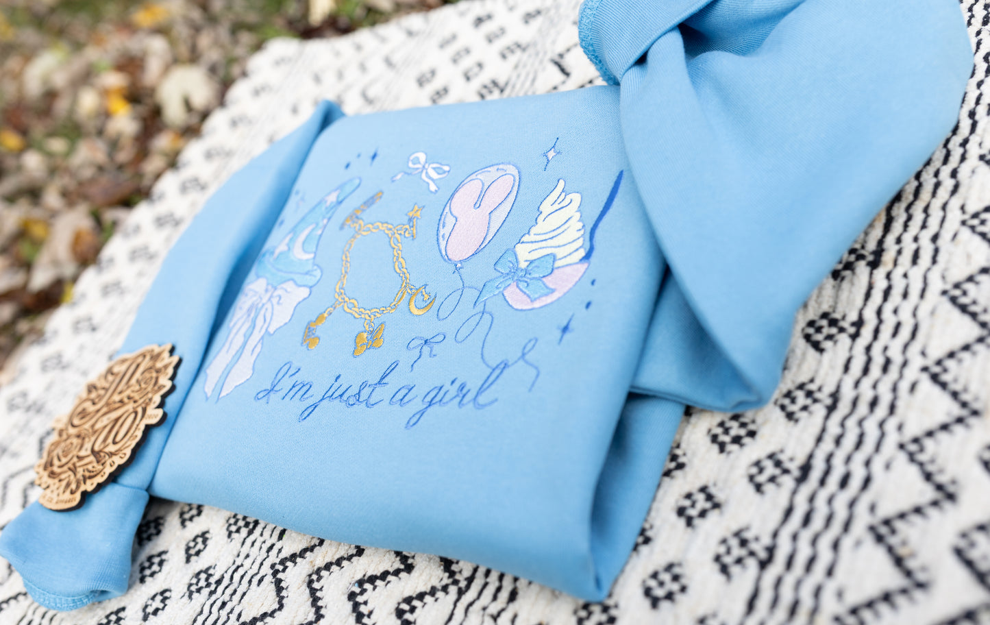 Embroidered I’m just a girl crewneck