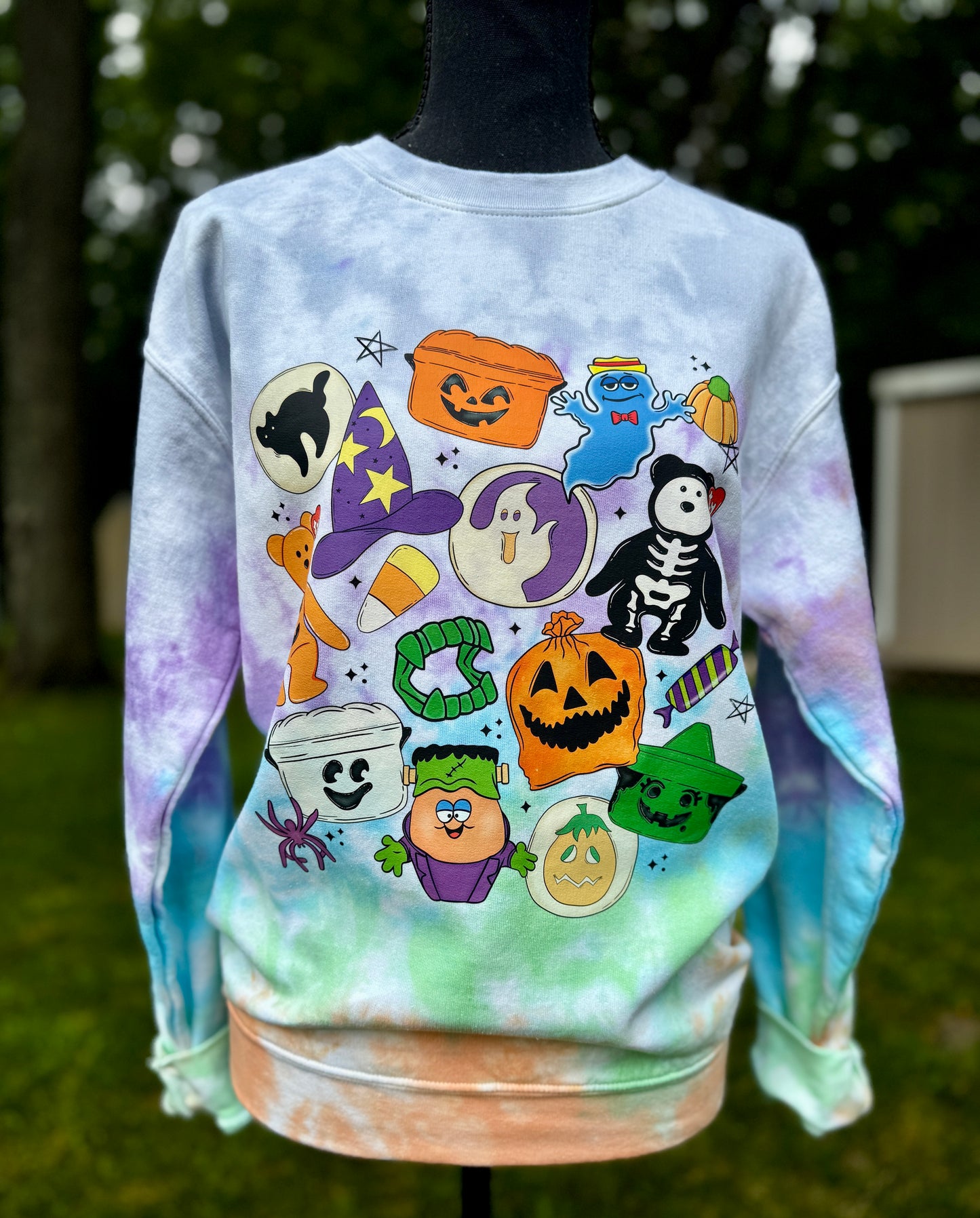 90s Pastel Tie-Dye Crewneck