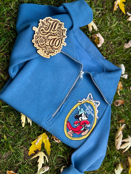 Embroidered imagination 1/4 zip
