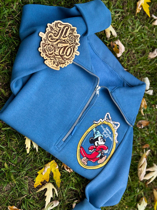 Embroidered imagination 1/4 zip