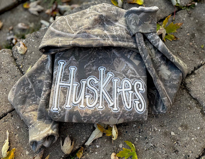 YOUTH-Embroidered mascot puff hoodie