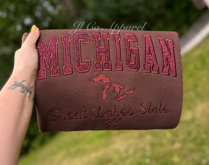 Embroidered Great Lakes Crewneck