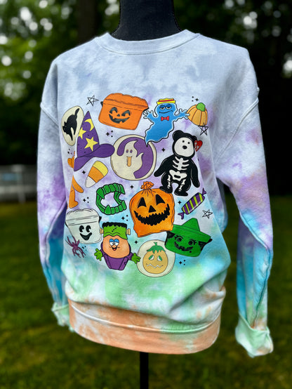 90s Pastel Tie-Dye Crewneck