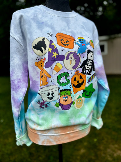 90s Pastel Tie-Dye Crewneck