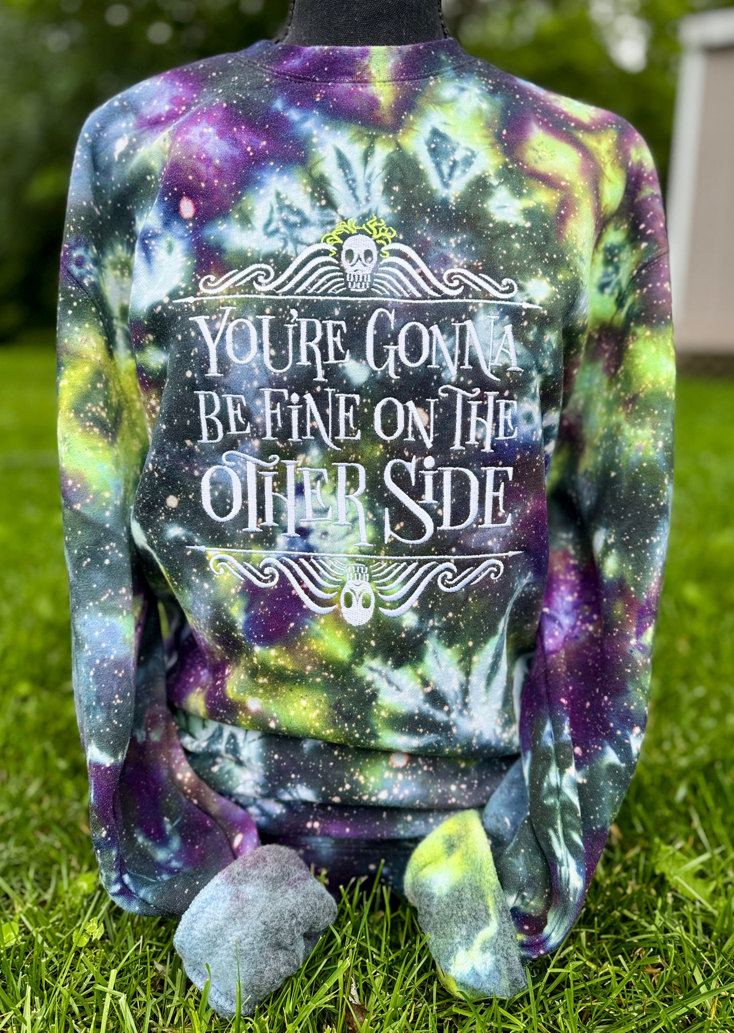 Embroidered Tie-Dye Other Side Crewneck
