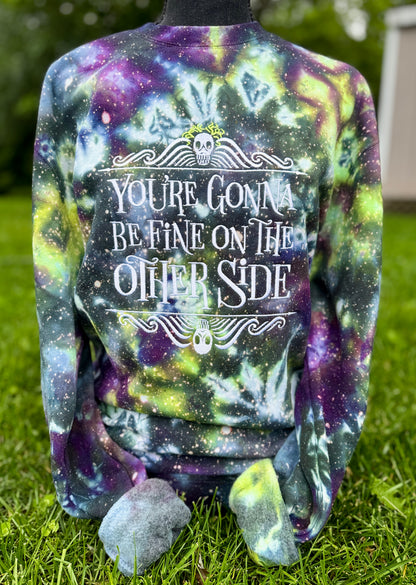 Embroidered Tie-Dye Other Side Crewneck