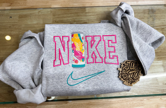 Embroidered swoosh energy crewneck