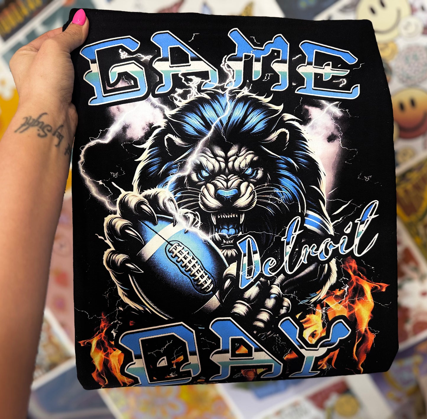 Black Game day football