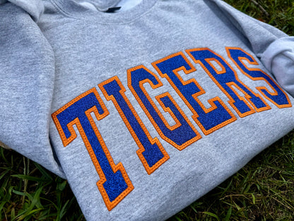 Embroidered Tigers crewneck