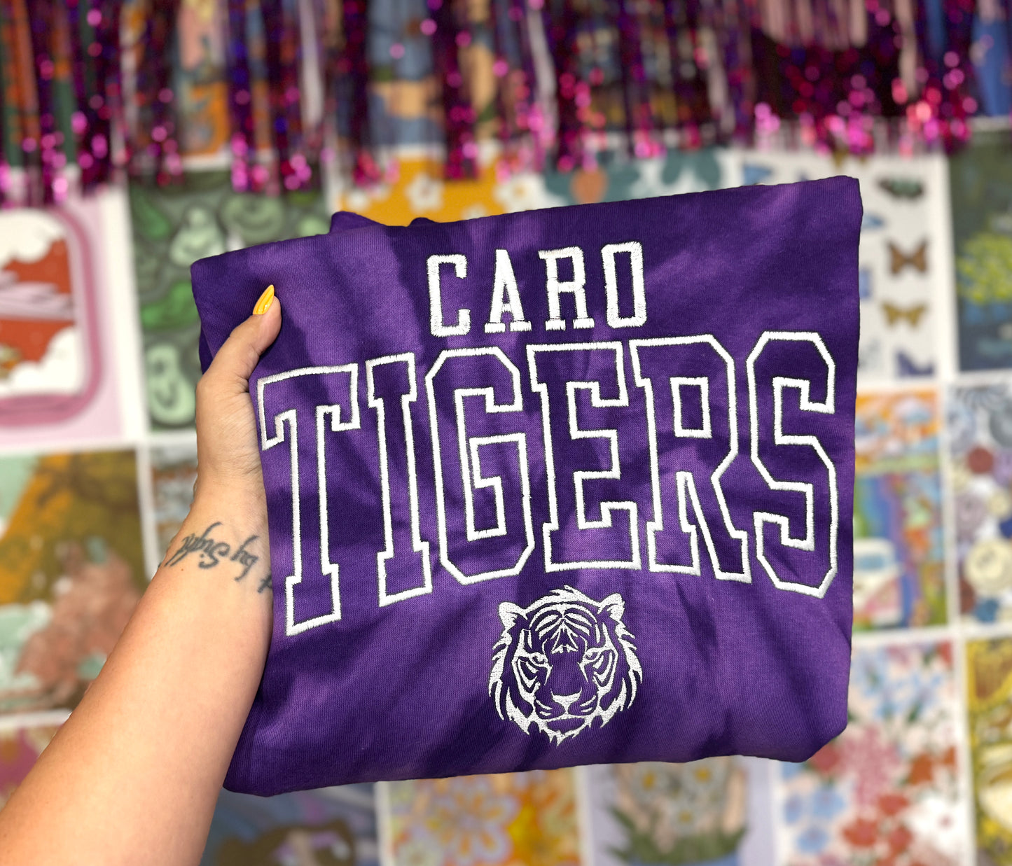 Caro Tigers Tie-Dye Hoodie