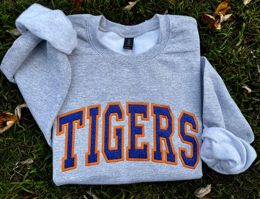Embroidered Tigers crewneck