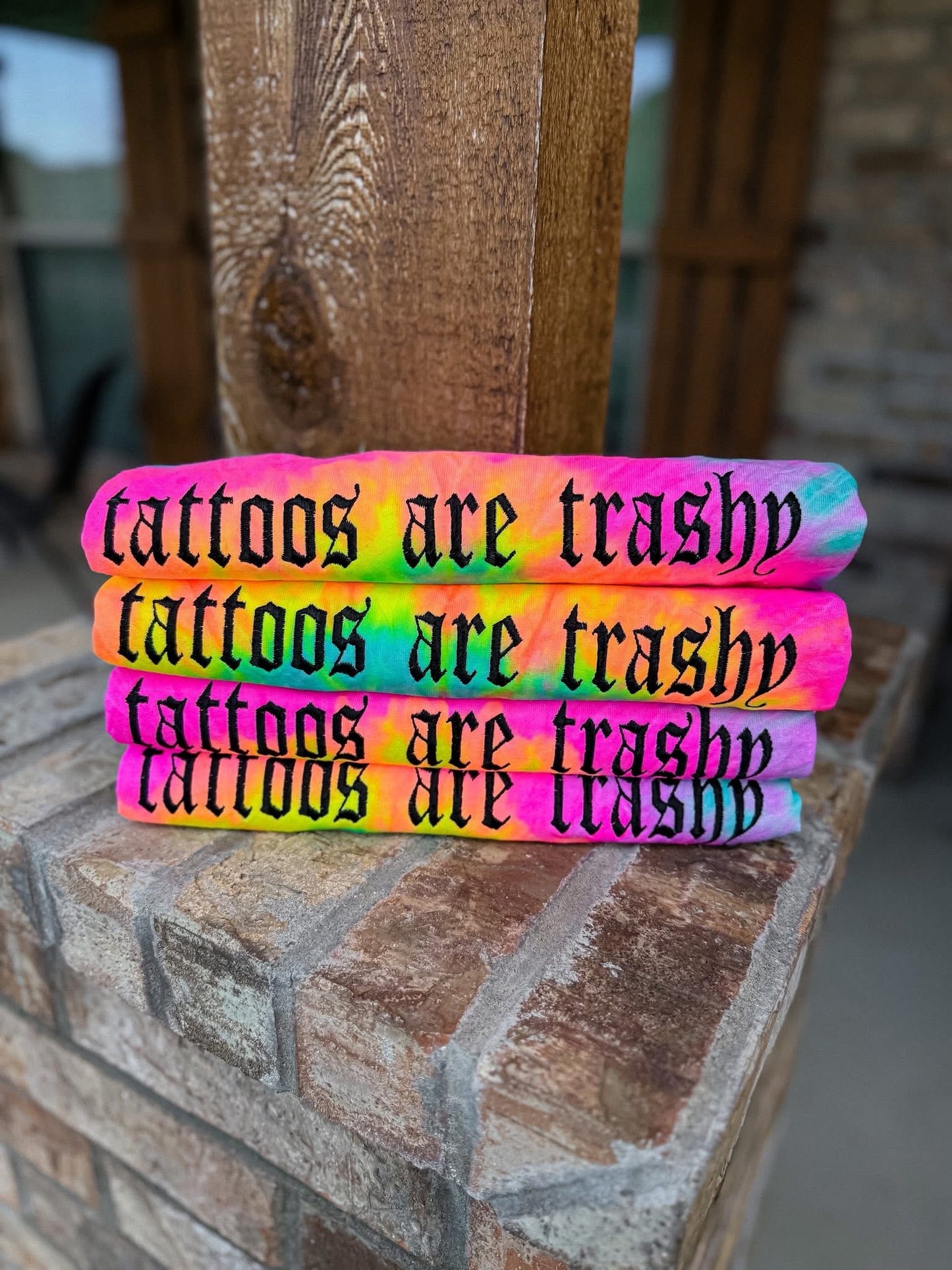 Tattoos are trashy embroidery shirt