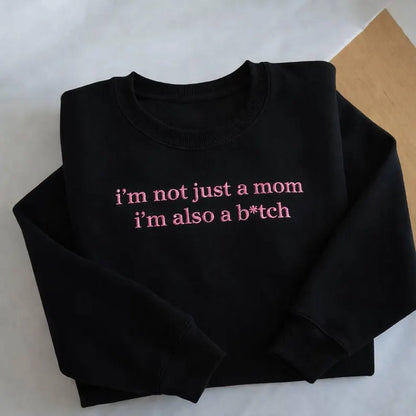 Embroidered b*tch crewneck