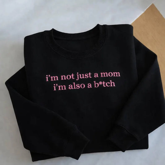Embroidered b*tch crewneck