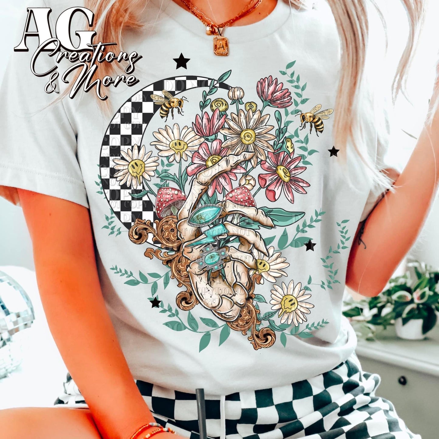 Checkered Skelly Moon