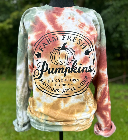 XL Farm Fresh Tie Dyed crewneck sweater