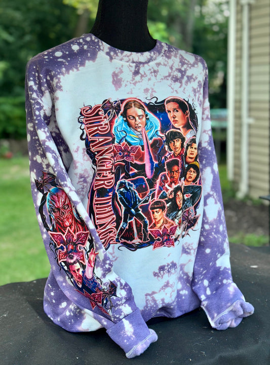 Stranger Bleached Crewneck