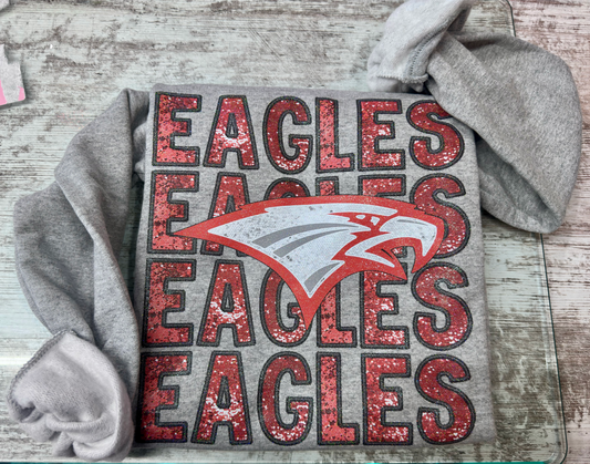 Eagles Faux Embroidered/Sequin
