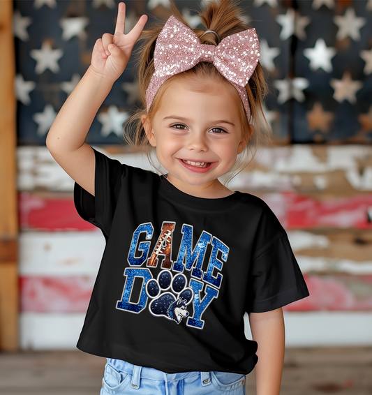 Youth Game day Faux Embroidered/Glitter