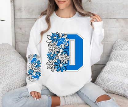 Blue Floral Football
