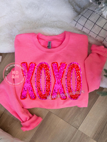 XOXO Faux Sequin