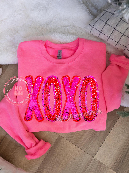 XOXO Faux Sequin