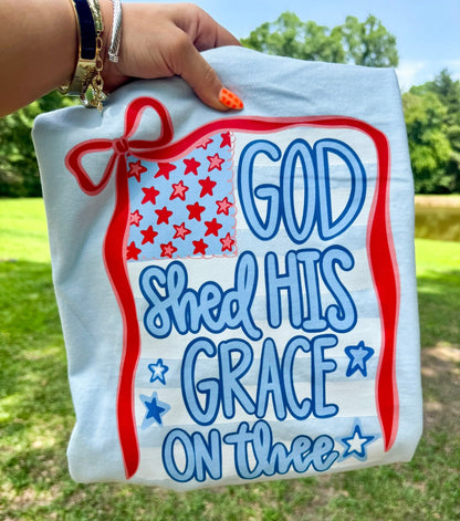 Shed his grace