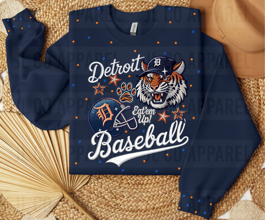 Rhinestone Faux embroidery-Tigers