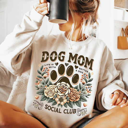 Dog mama floral